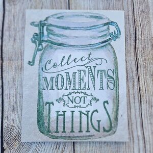 "Collect Moments Not Things" Canvas Wall Art